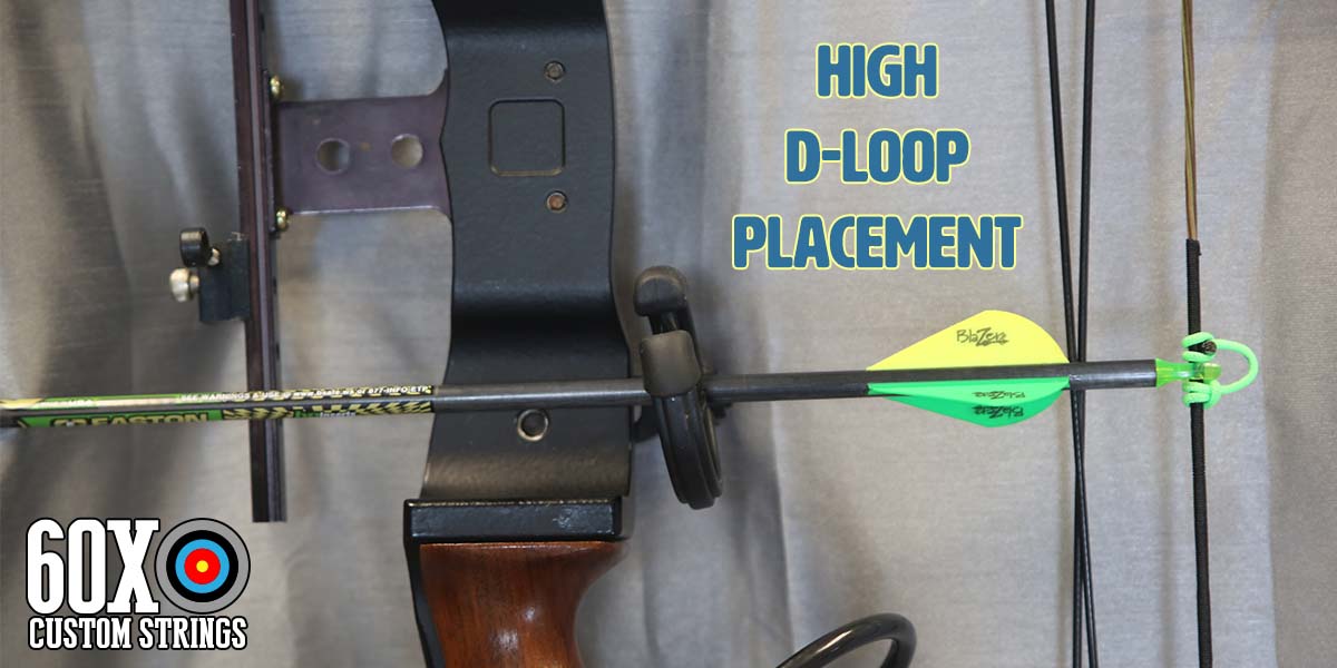 High d-loop placement on compund bow