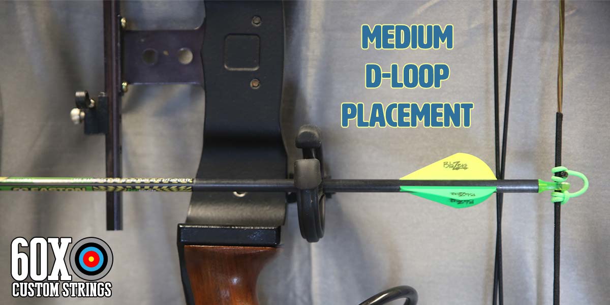 Medium d-loop placement on compund bow