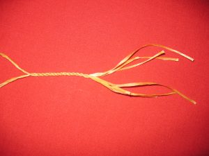 a reverse twisted type of string